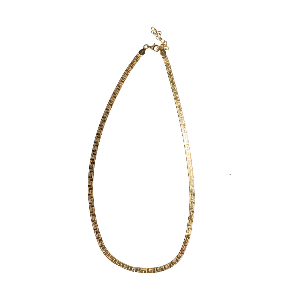 Yellow Silver Necklace - Double Sided
