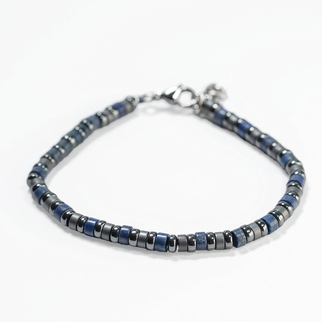 Blue Hematite Beaded Bracelet