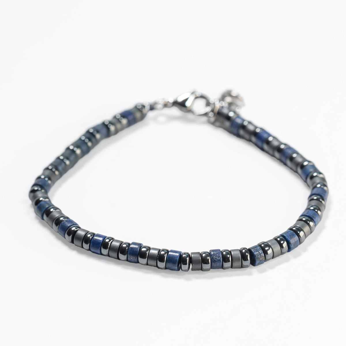 Blue Hematite Beaded Bracelet