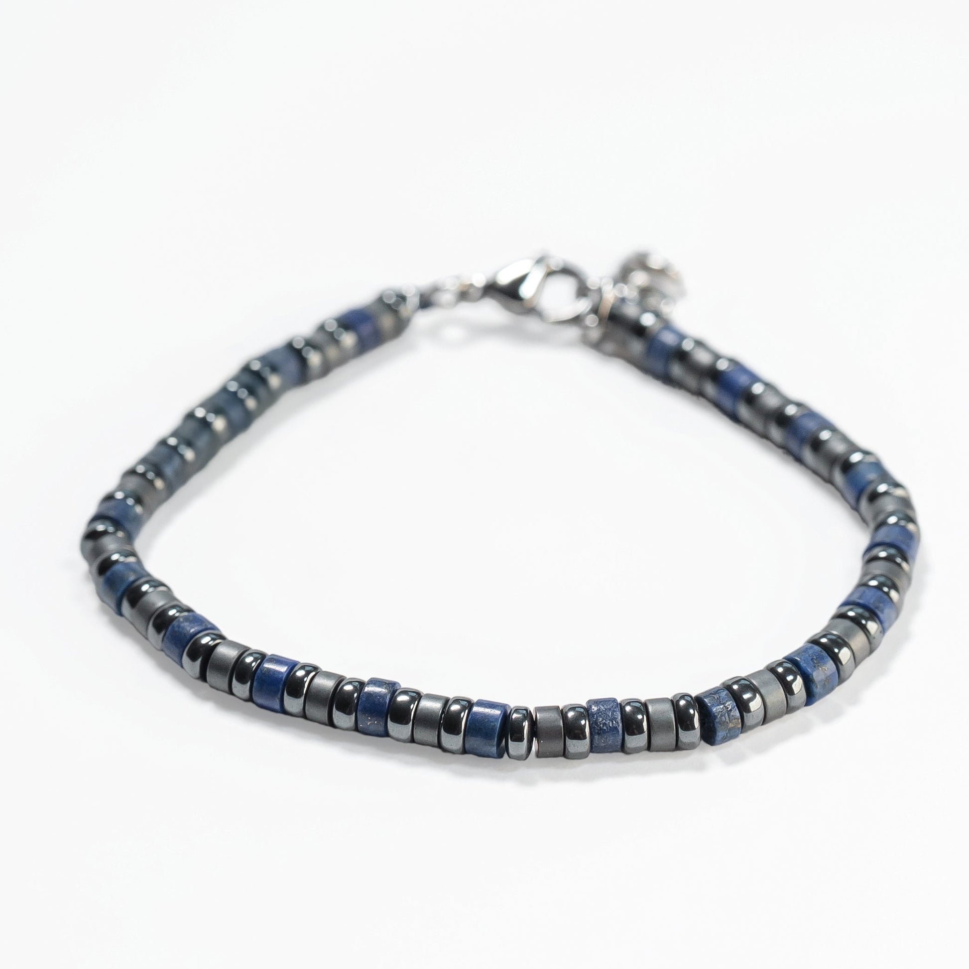 Blue Hematite Beaded Bracelet