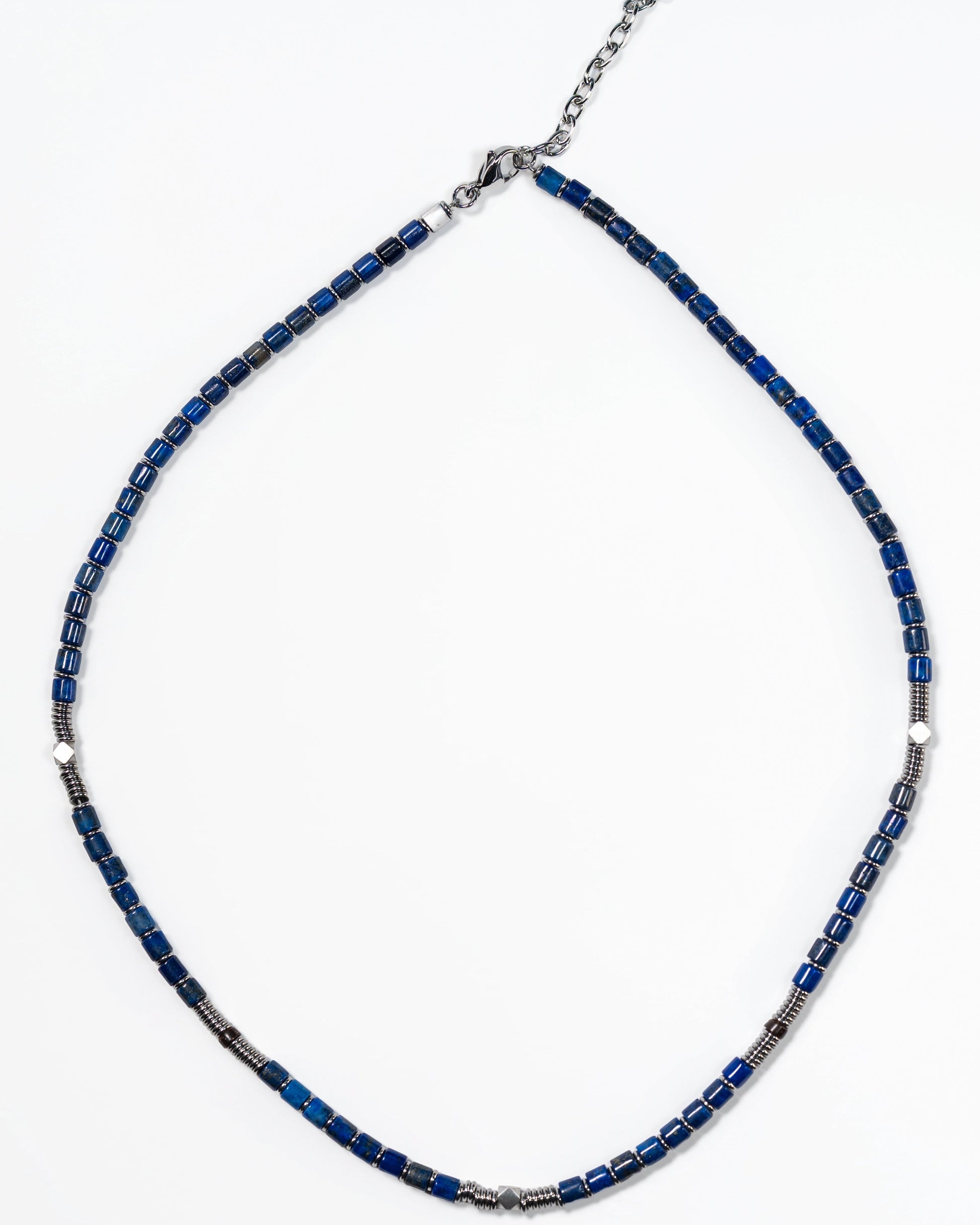Blue Stone Layered Beaded Necklace