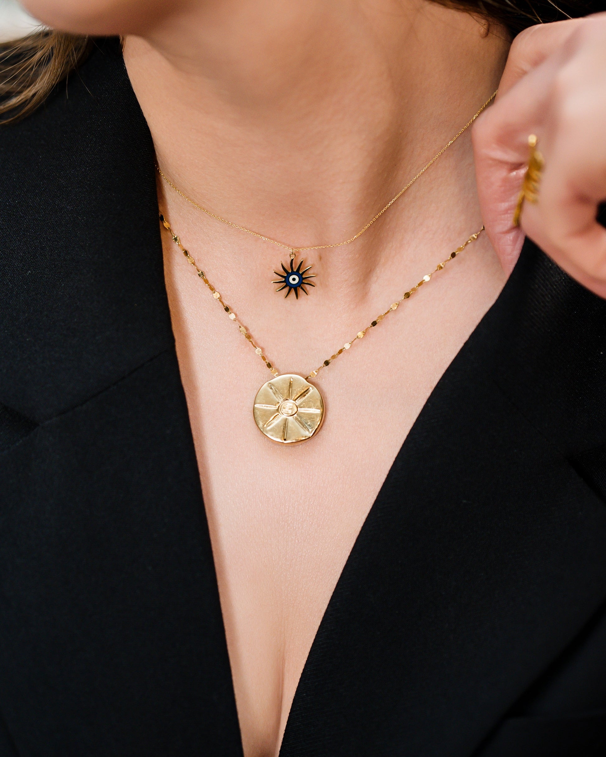 Celestial Gold Medallion Necklace