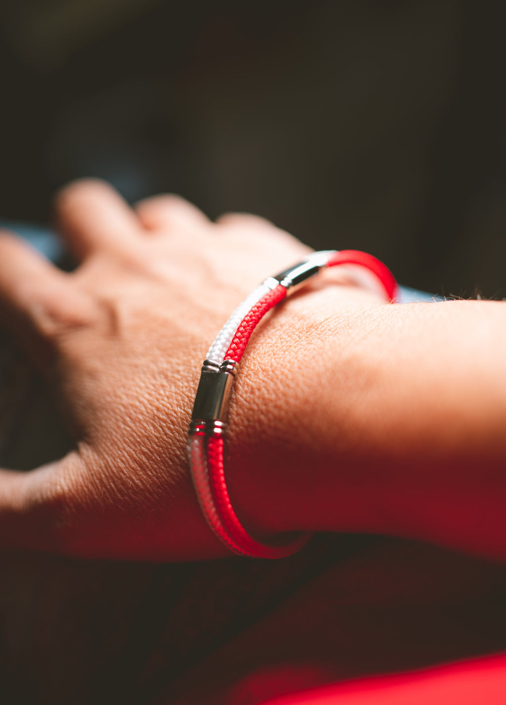 Steel Red Bracelet