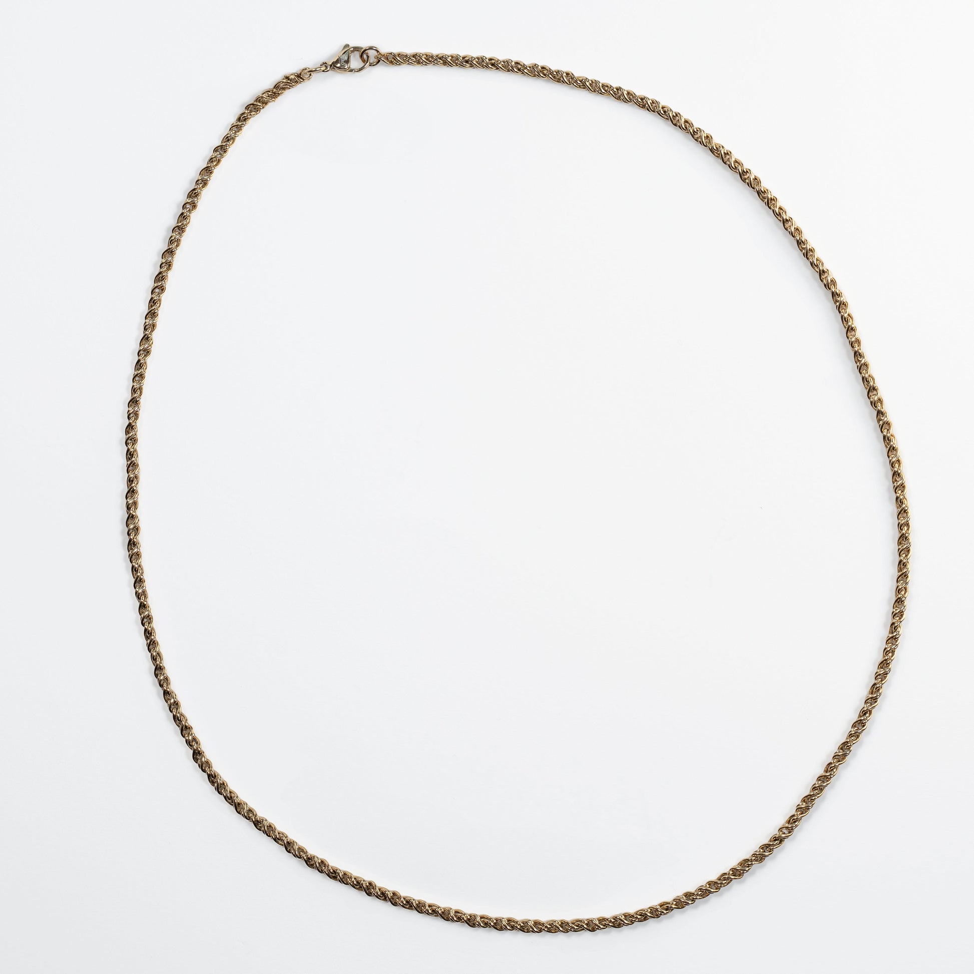 Gold-Tone Steel Rope Chain Necklace