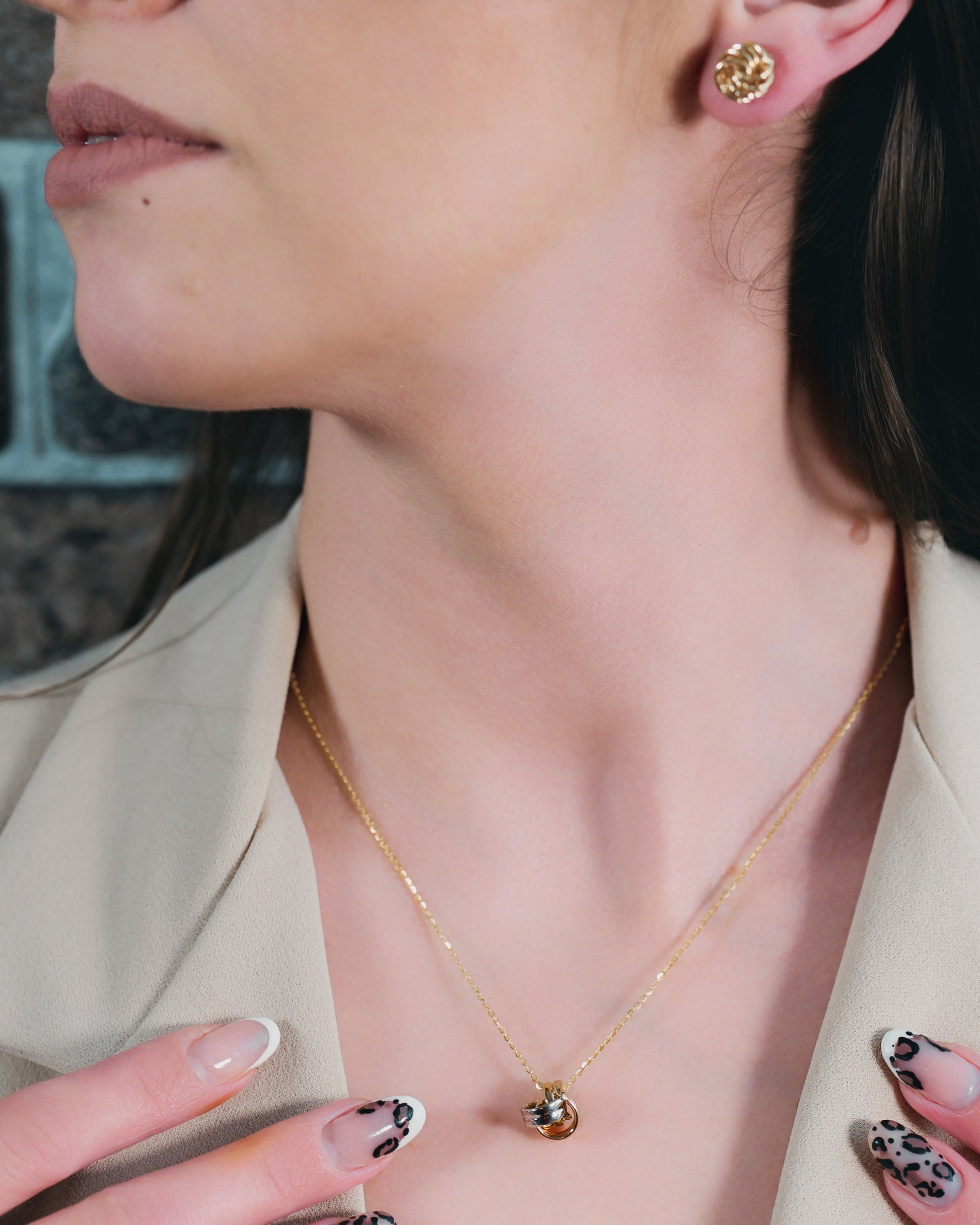 Gold Knot Stud Earrings – Textured Luxury Statement