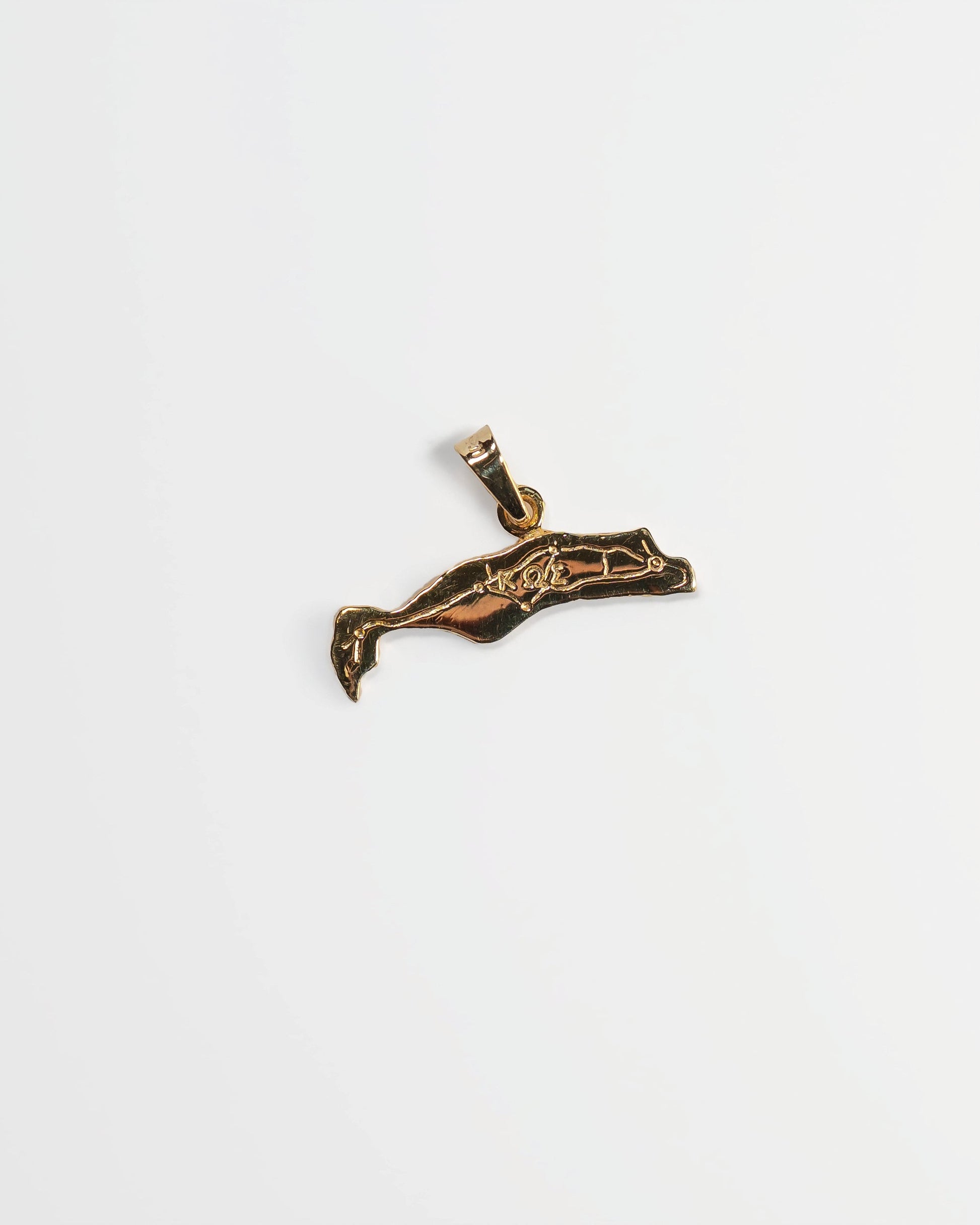 Gold Pendant Necklace with Kos island shape