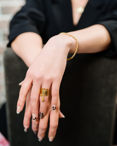 Gold Snake Ring – Wrap Statement Jewellery