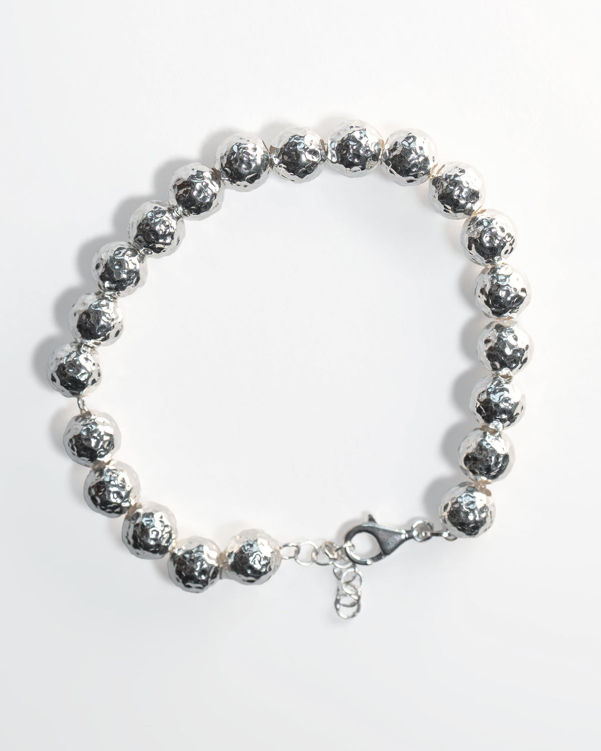 Hammered Silver Ball Bracelet – Sifonios Jewellery