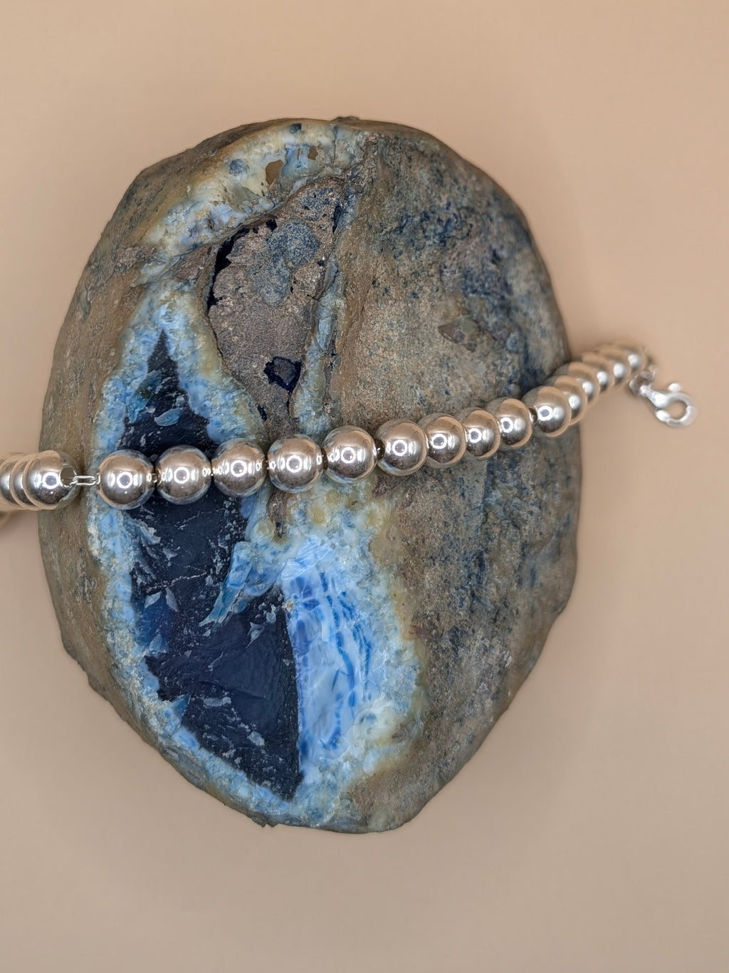 Silver Beaded Bracelet