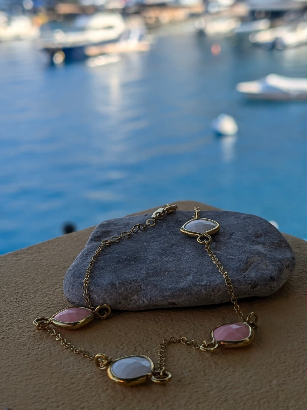 Long Colourful Silver Necklace