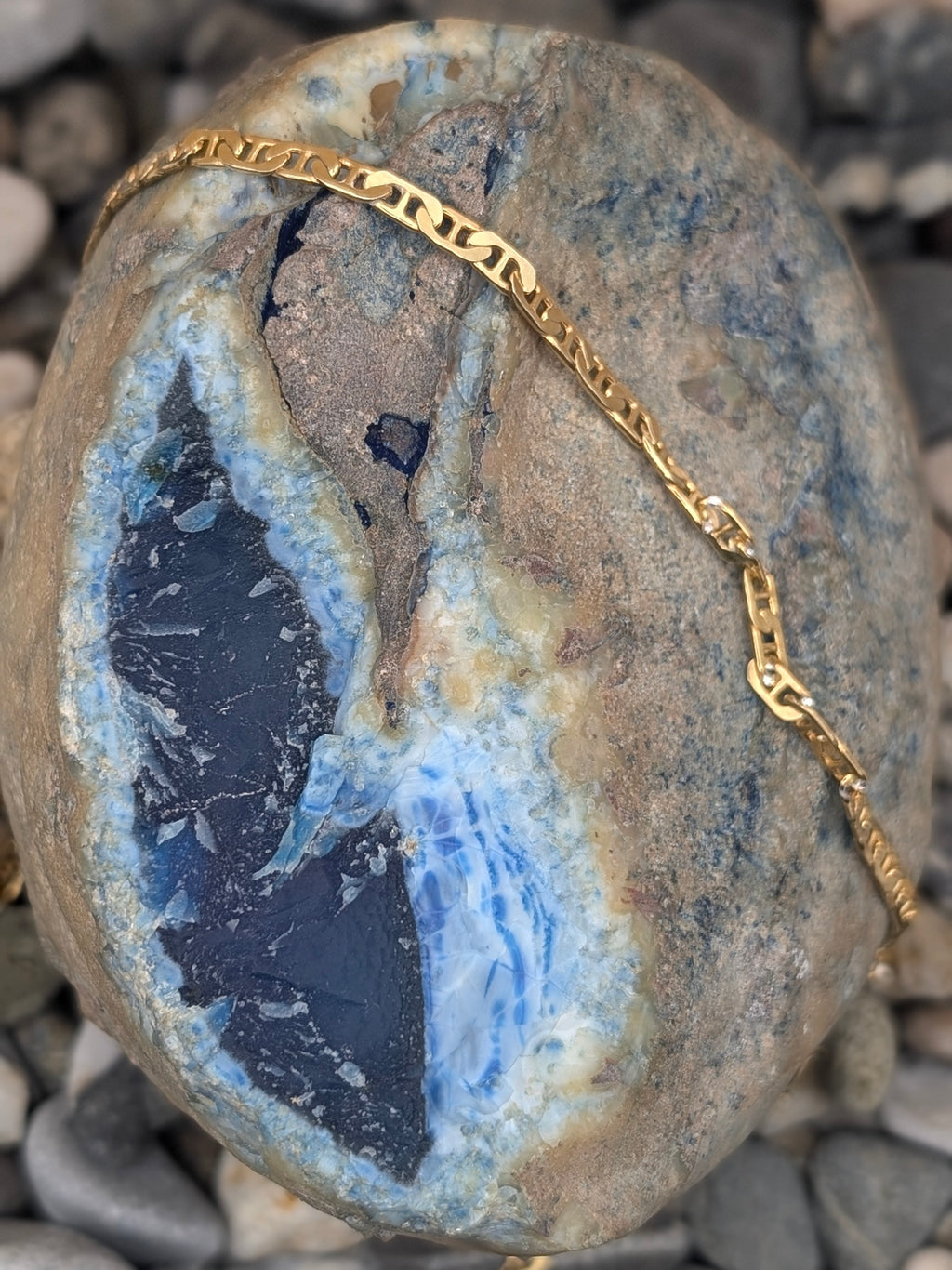 Yellow Silver Mariner Chain Necklace