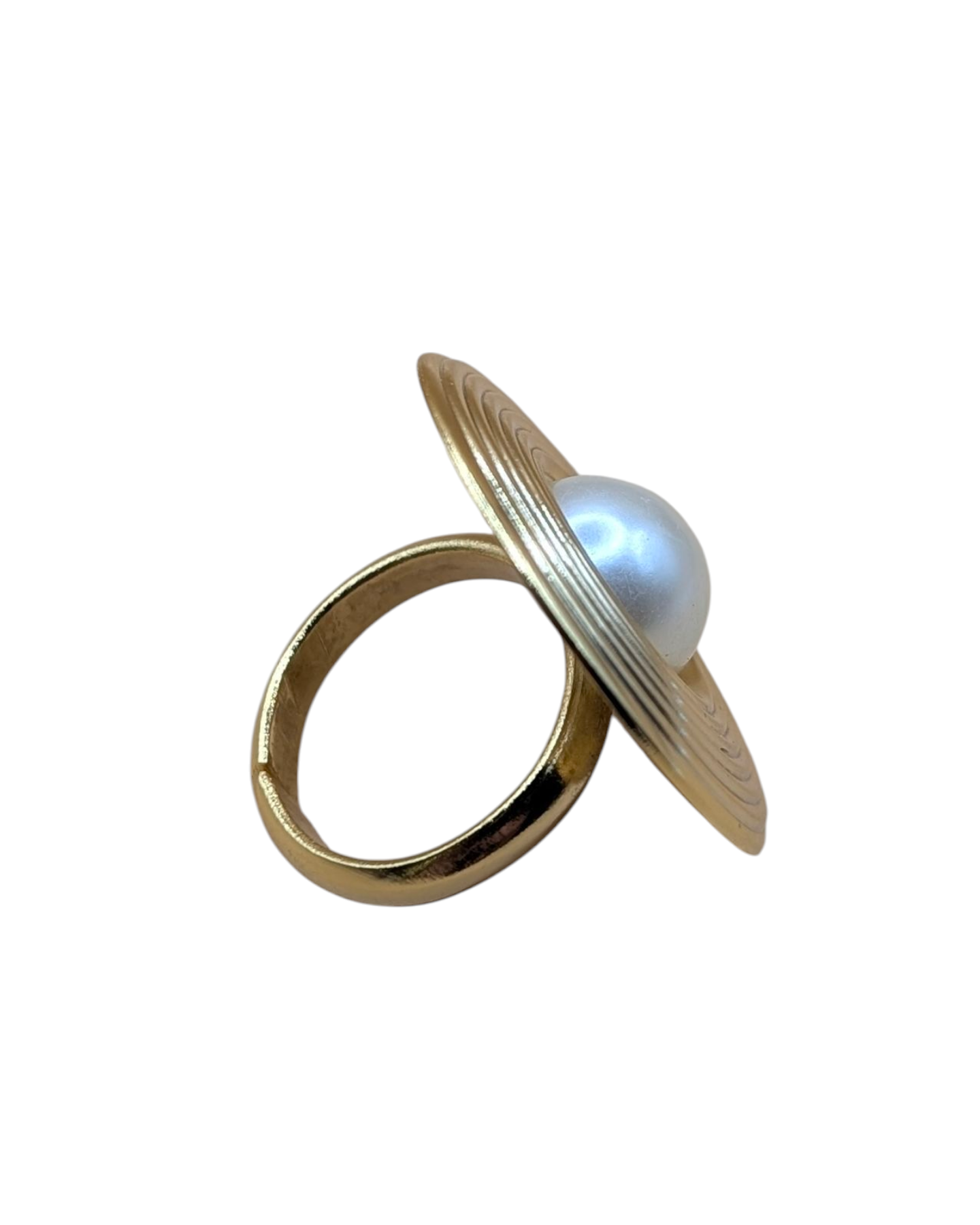 Pearlescent Orbit Statement Ring