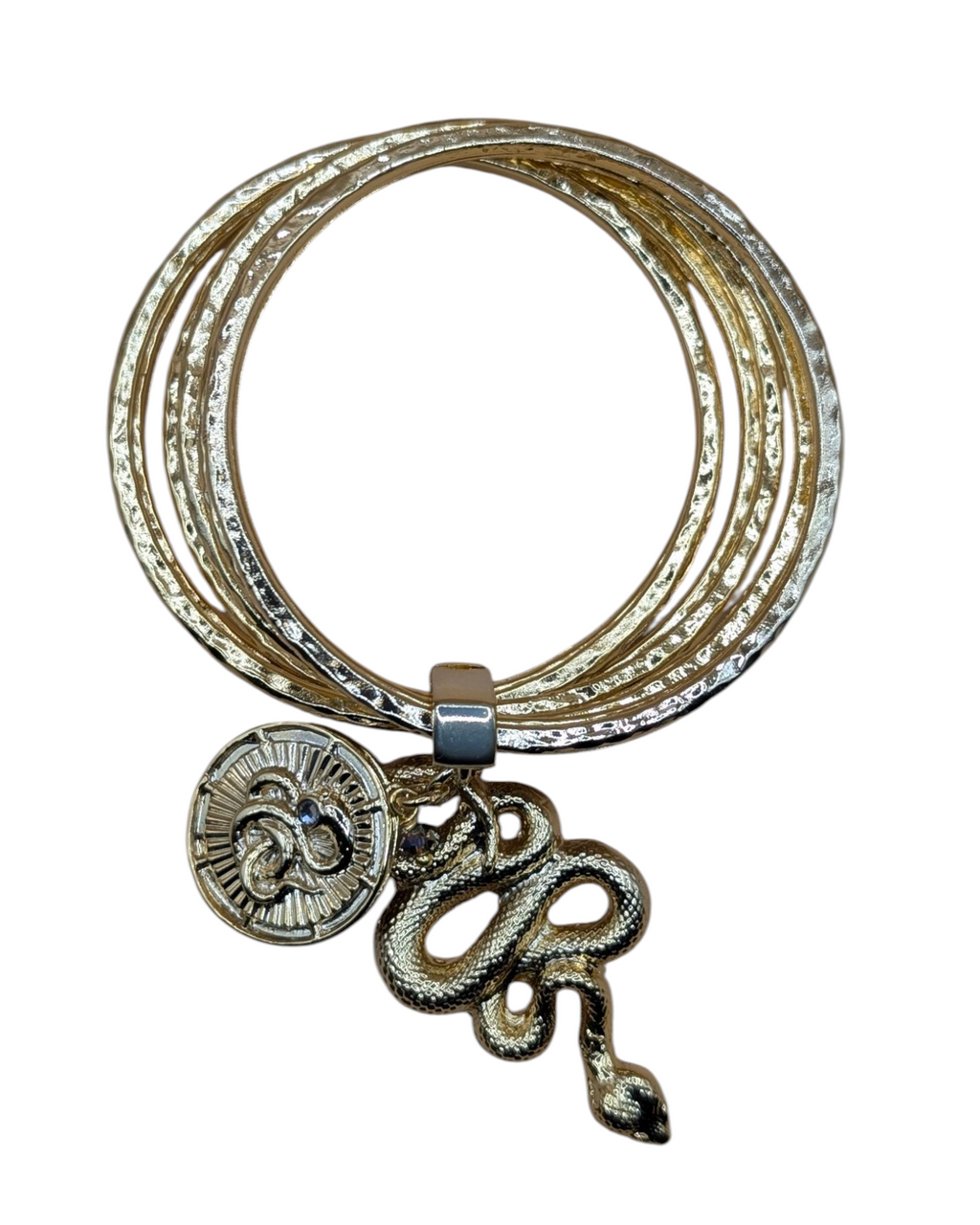 Stackable Bangle Bracelet with Mythological Charms