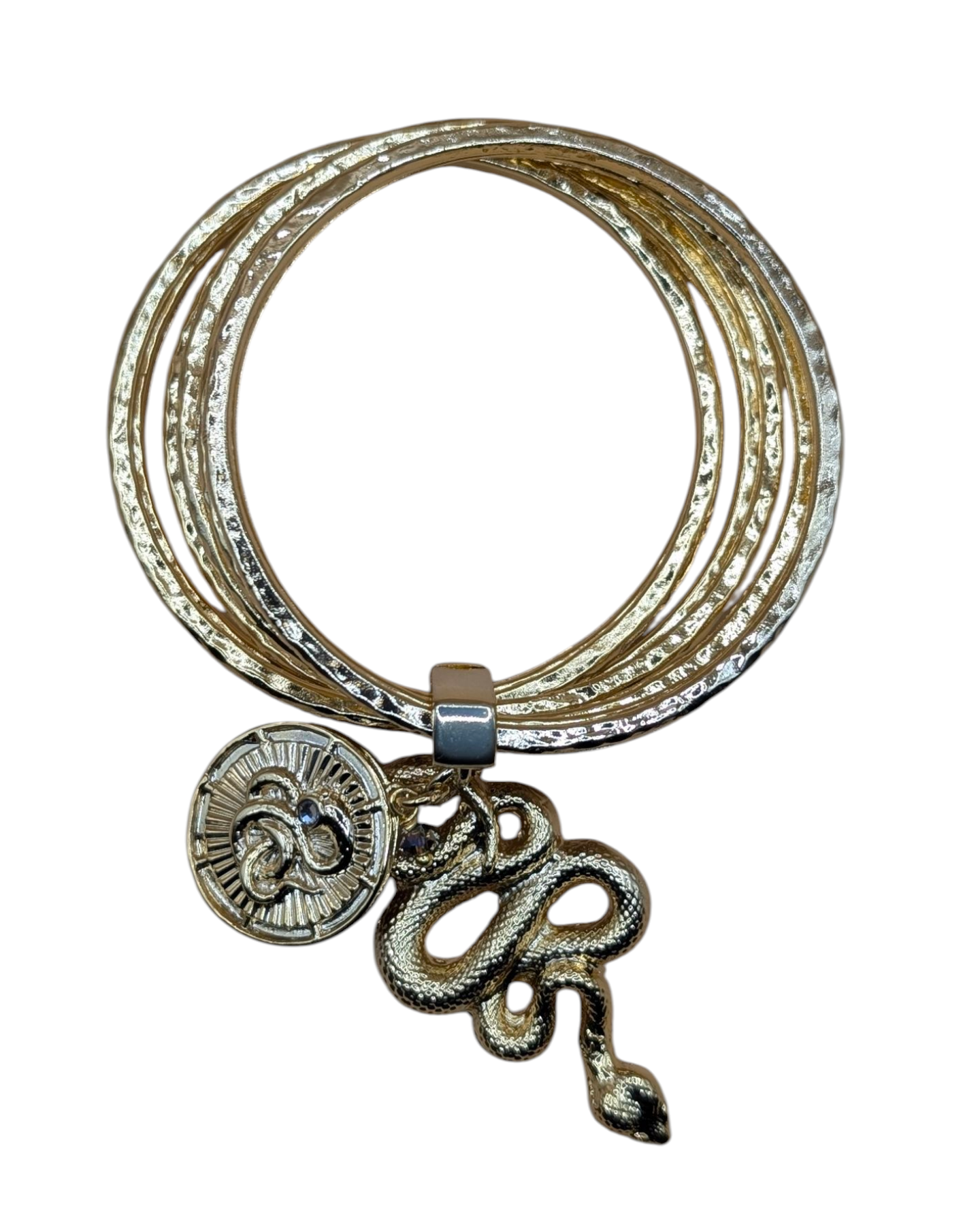 Stackable Bangle Bracelet with Mythological Charms