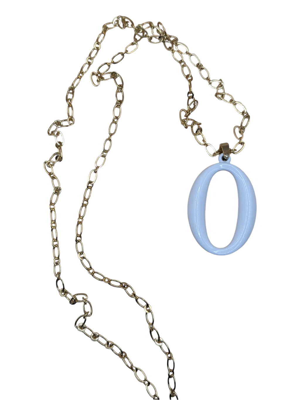 Yellow Steel Necklace with Oval pendant