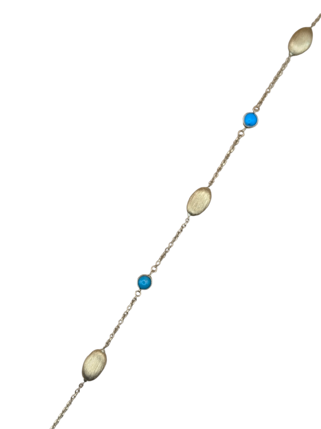 Turquoise and Gold Charm Bracelet