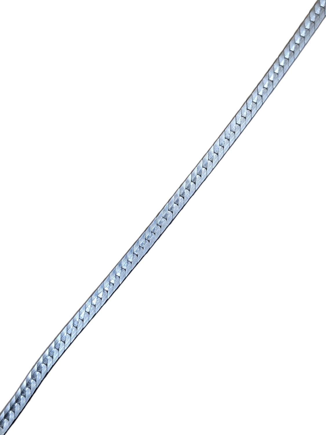 Sleek Silver Herringbone Bracelet