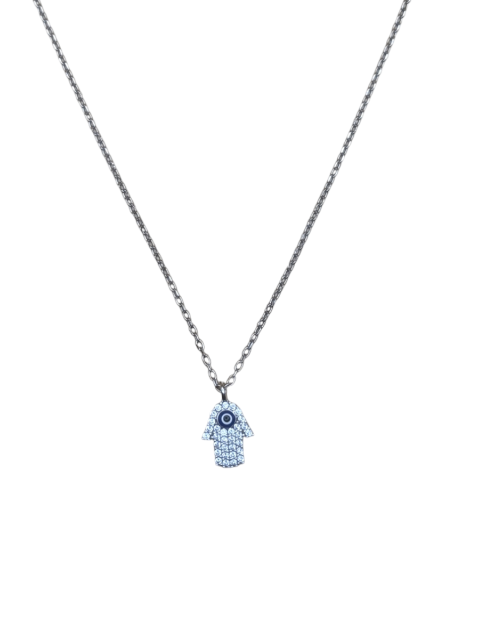 Hamsa Hand Necklace with Evil Eye