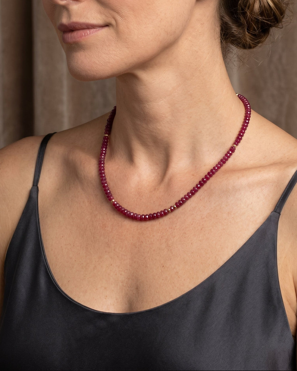 Red Coral Beaded Necklace