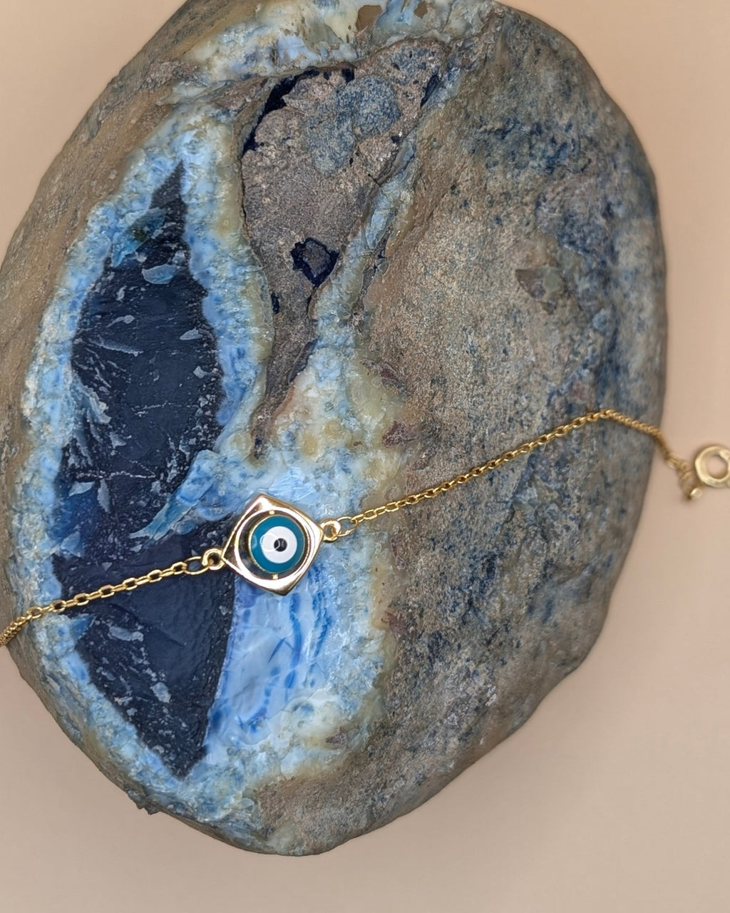 Reversible Yellow Silver Evil Eye Bracelet