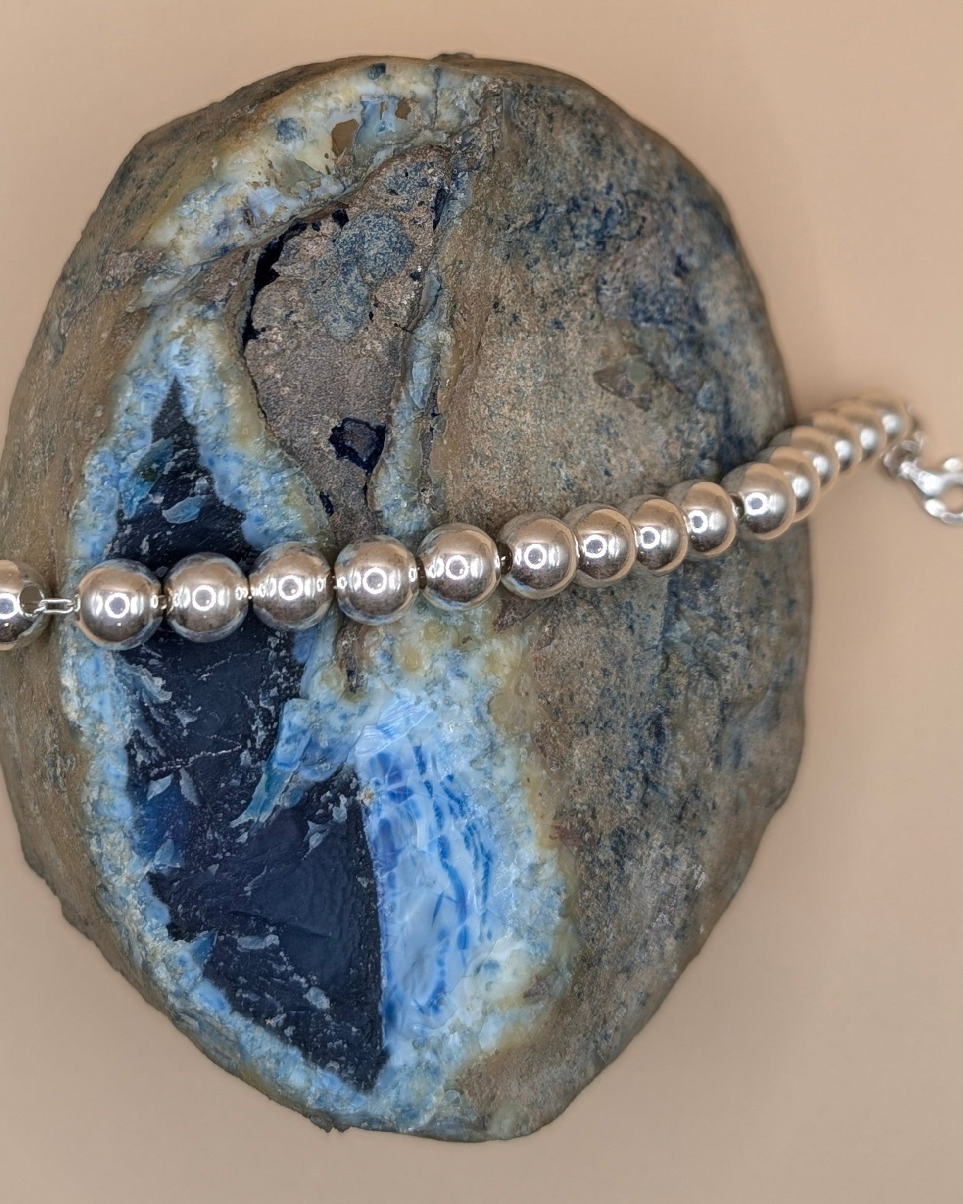 Silver Beaded Bracelet