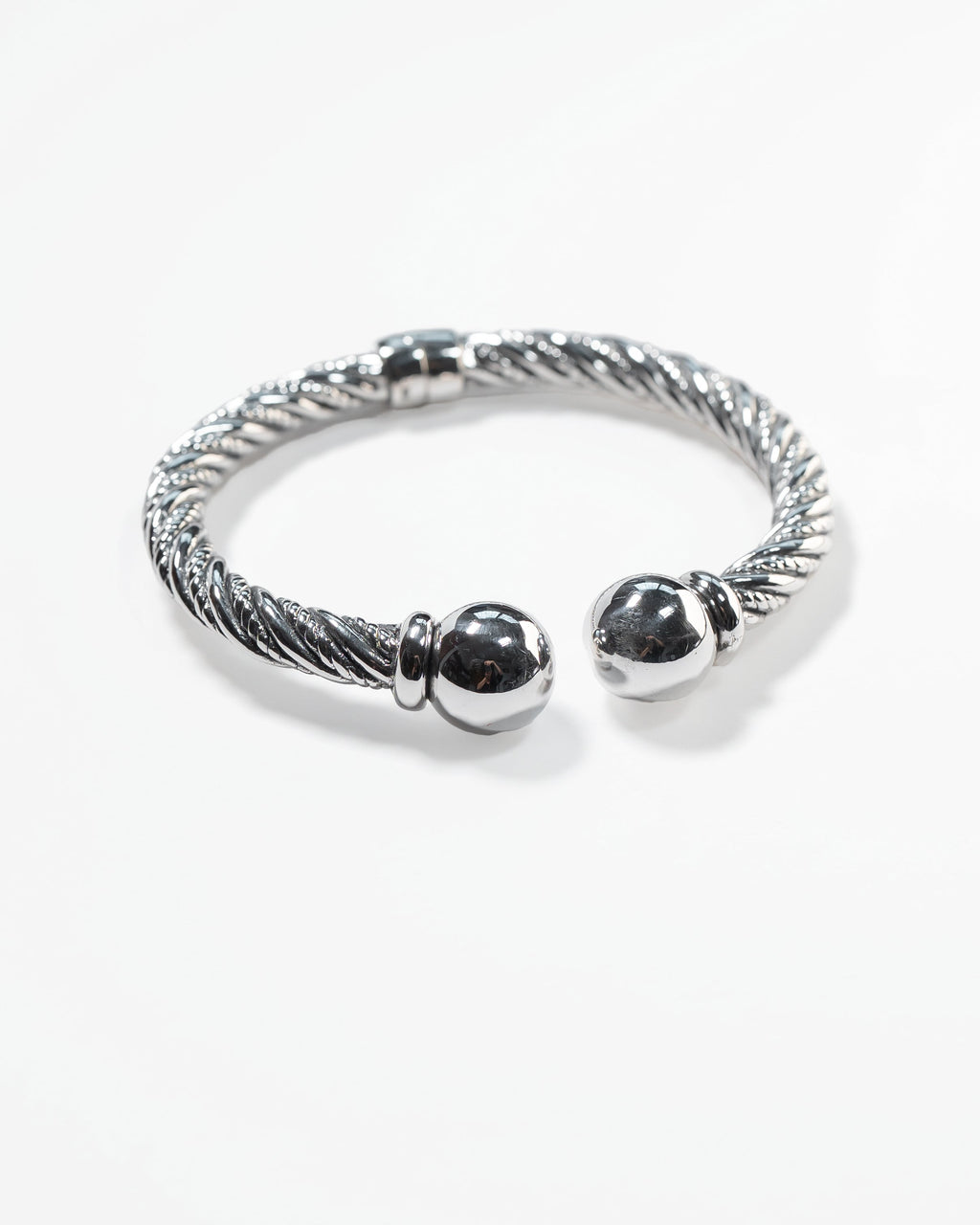 Silver Cable Cuff Bracelet
