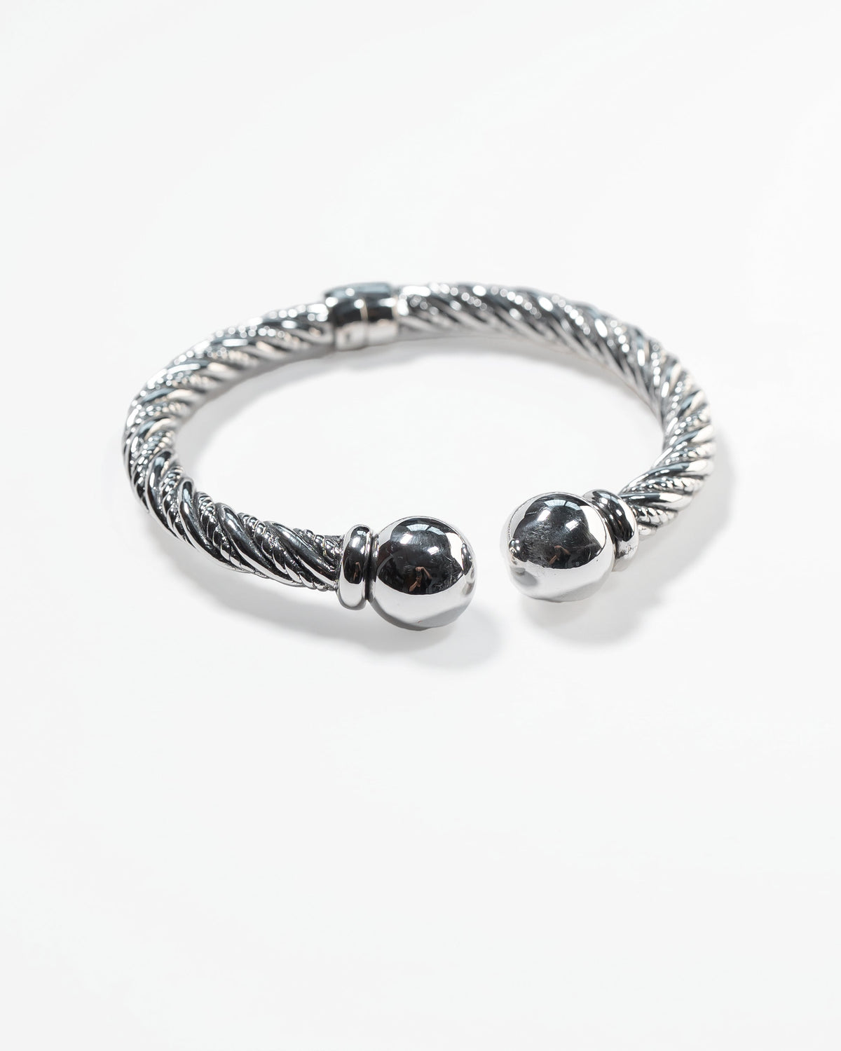 Silver Cable Cuff Bracelet
