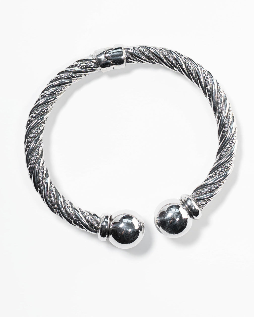 Silver Cable Cuff Bracelet