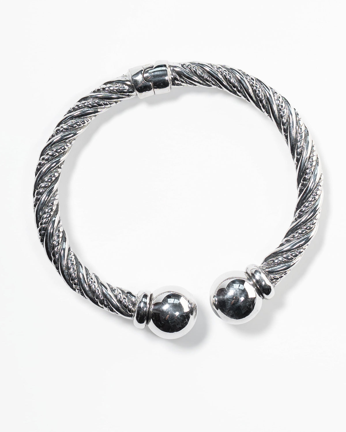Silver Cable Cuff Bracelet