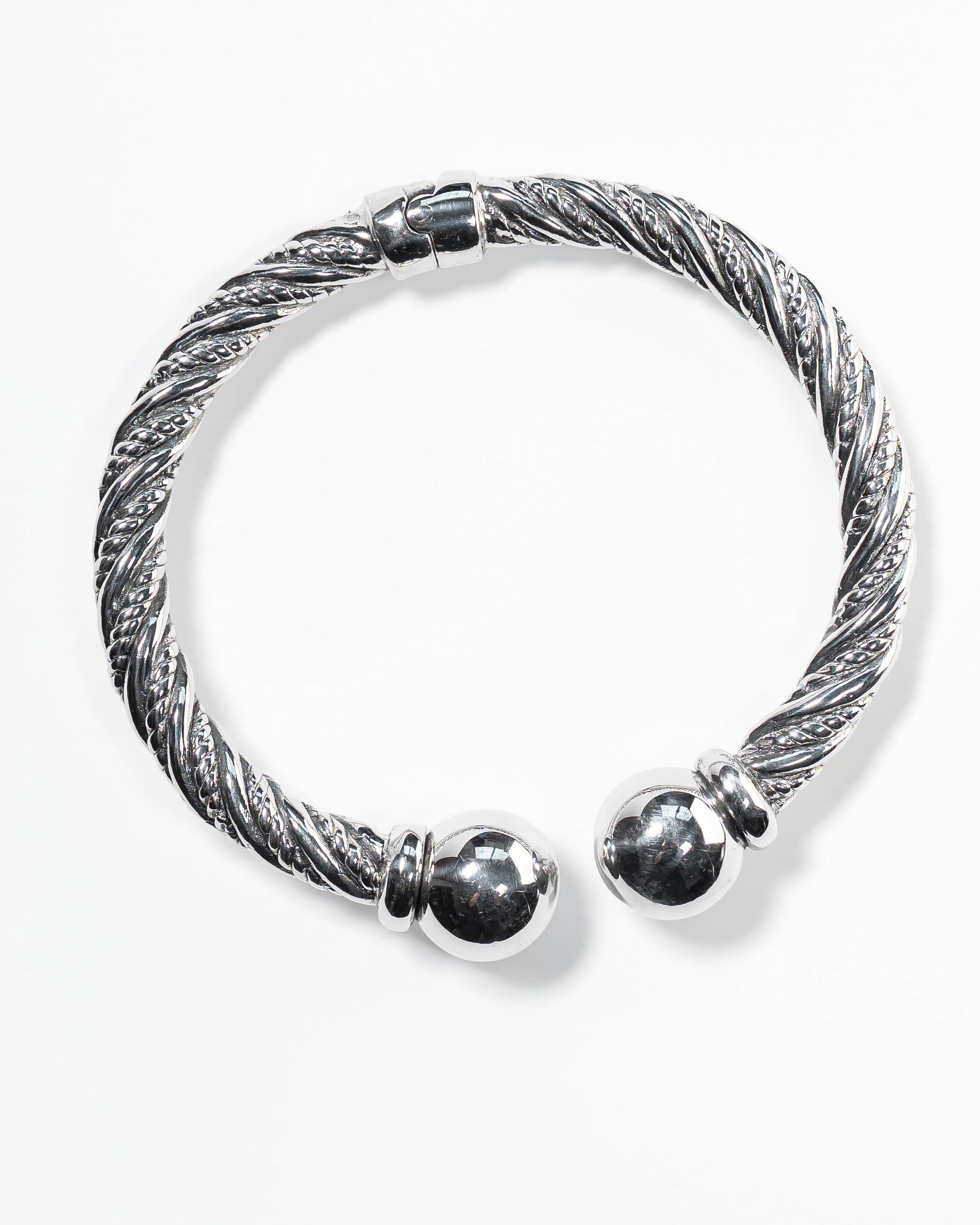 Silver Cable Cuff Bracelet