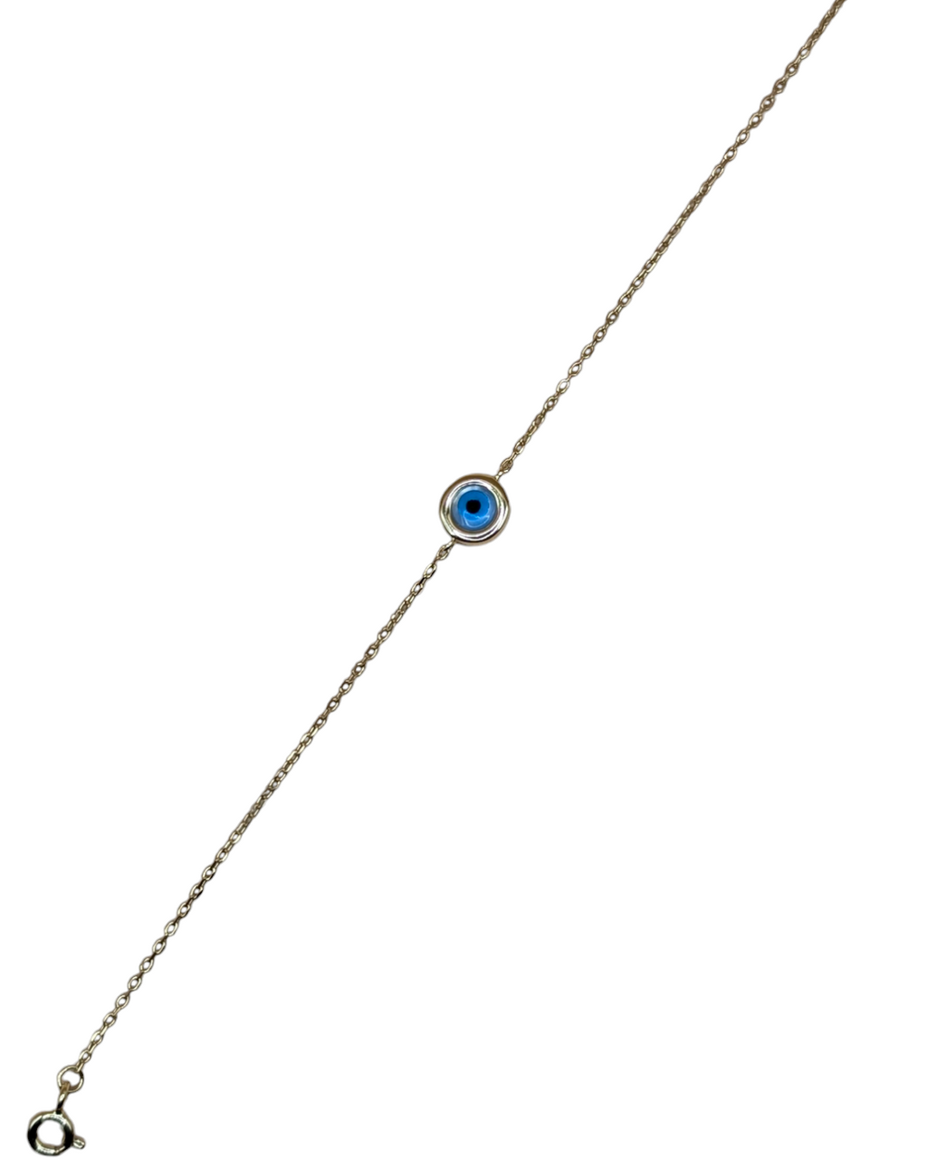 Yellow Silver Evil Eye Bracelet
