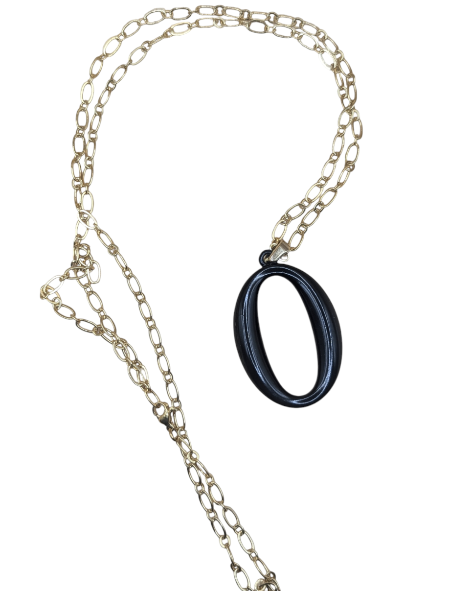 Yellow Steel Necklace with Oval pendant