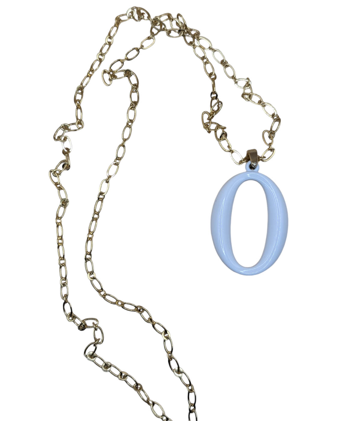 Yellow Steel Necklace with Oval pendant