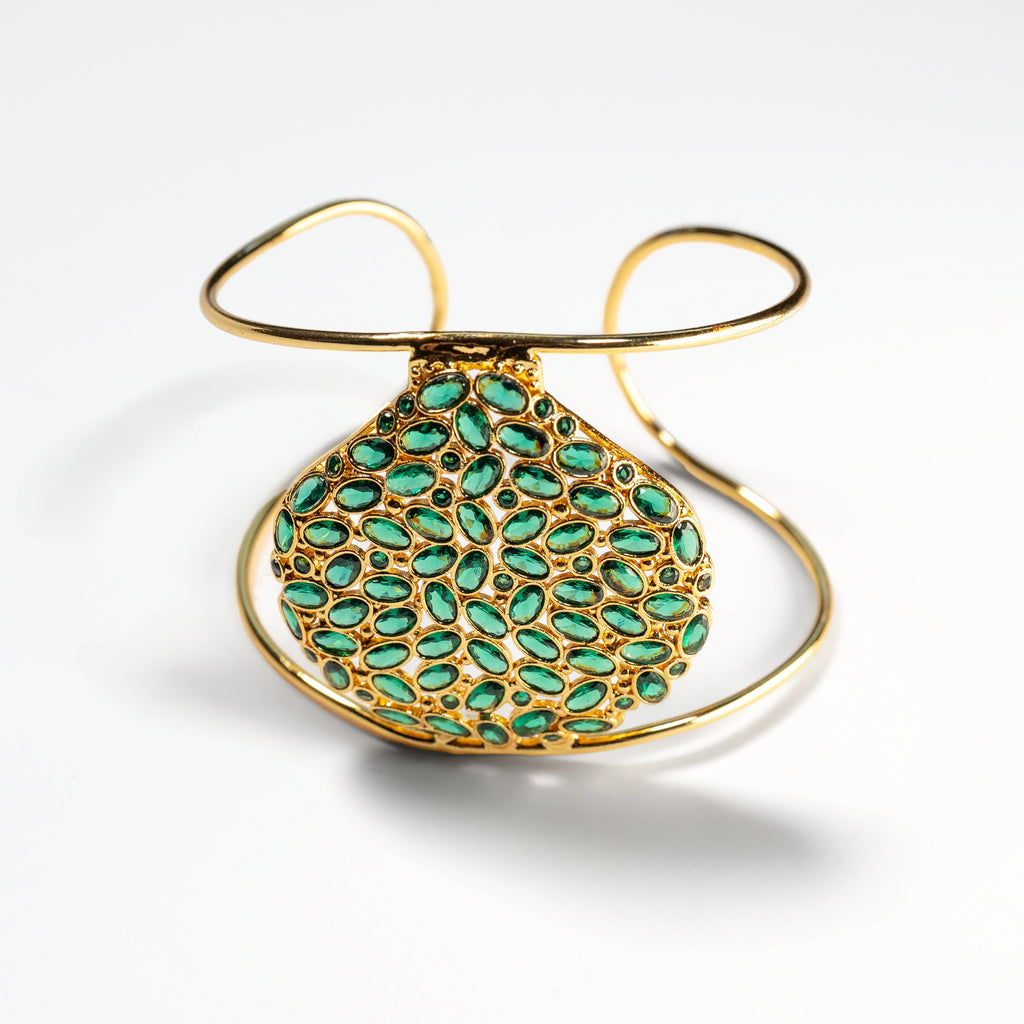 Gold Statement Crystal Cuff