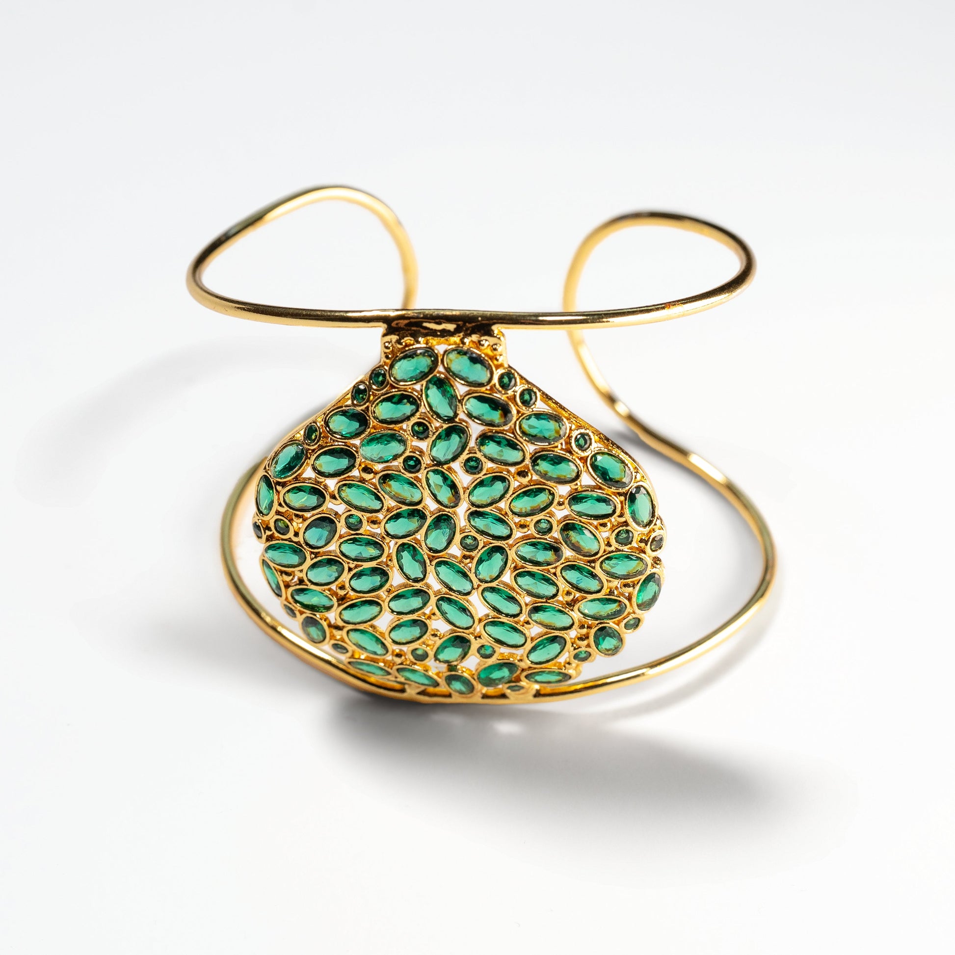 Gold Statement Crystal Cuff
