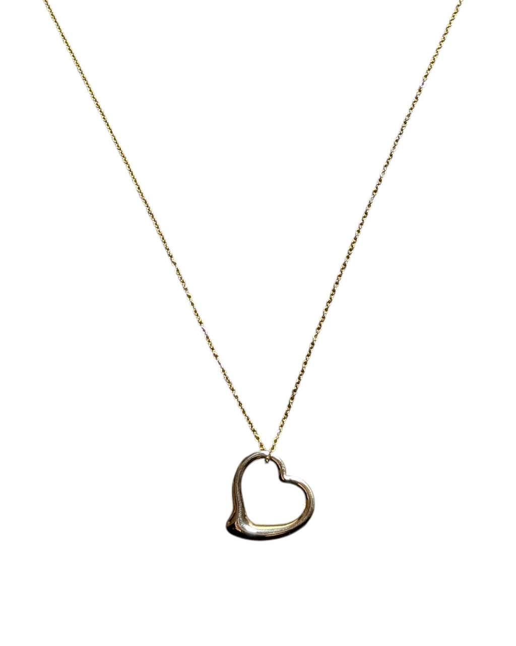 Steel heart necklace with open-heart pendant on delicate chain – minimal elegant jewellery selected by Sifonios Jewellery Kos